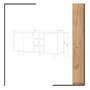 Hanah Home Consola Moderna Roble y Blanco 140x86 cm